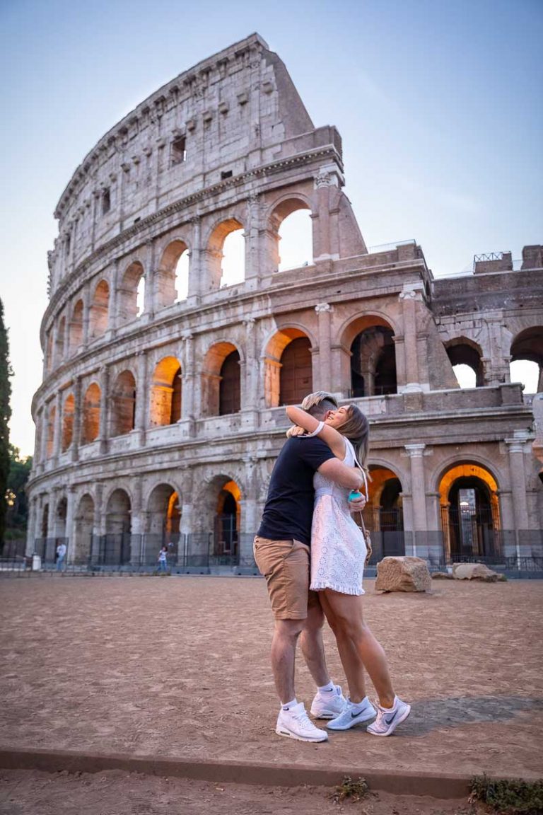 Wedding Proposal Rome Colosseum | Engagement Photographer session