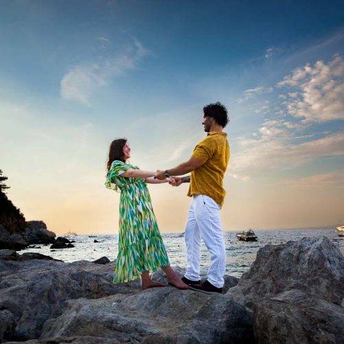 Couple photoshoot on the island of Capri Italy