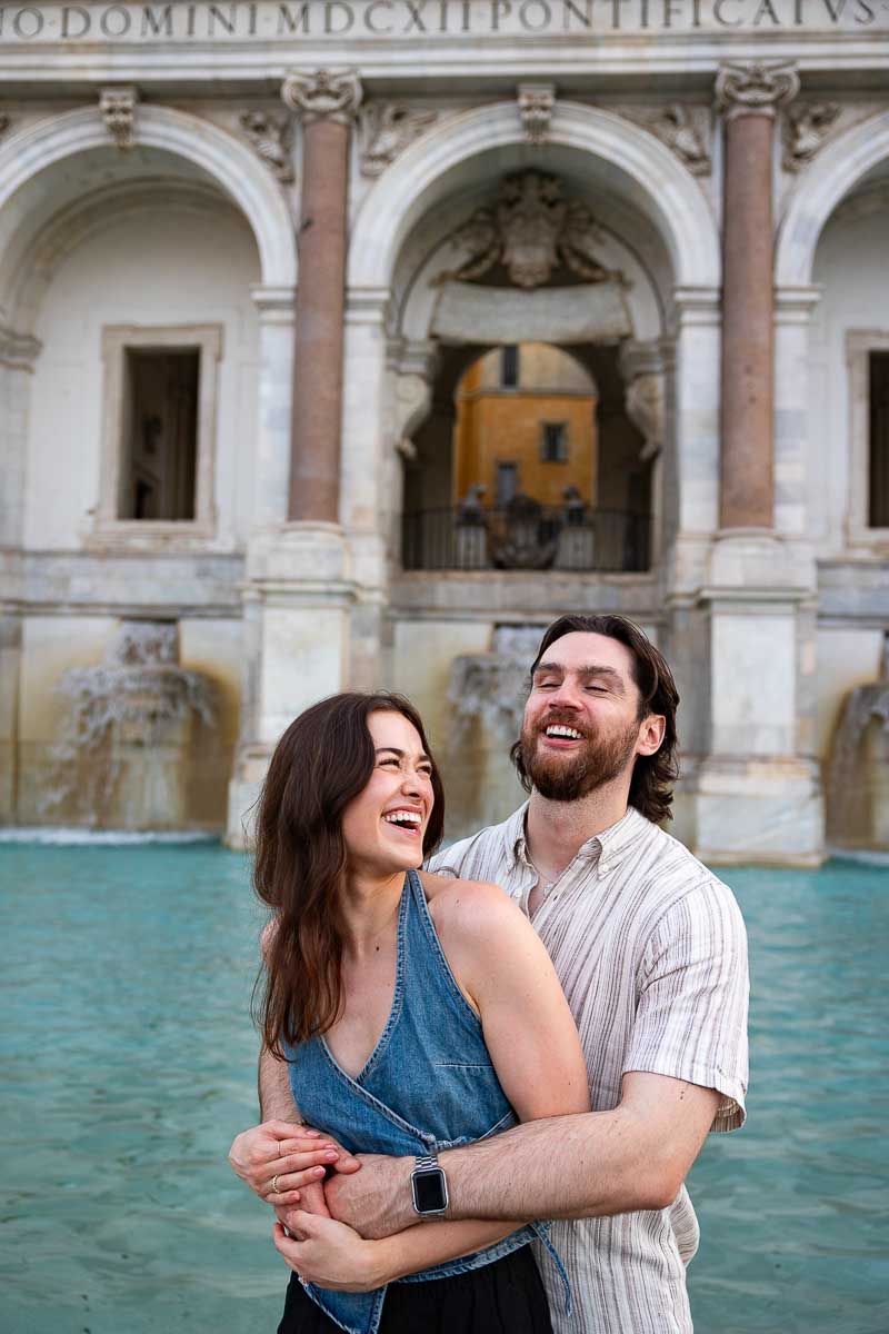 Laughter at the Fontanone water fountain on the Gianicolo hill
