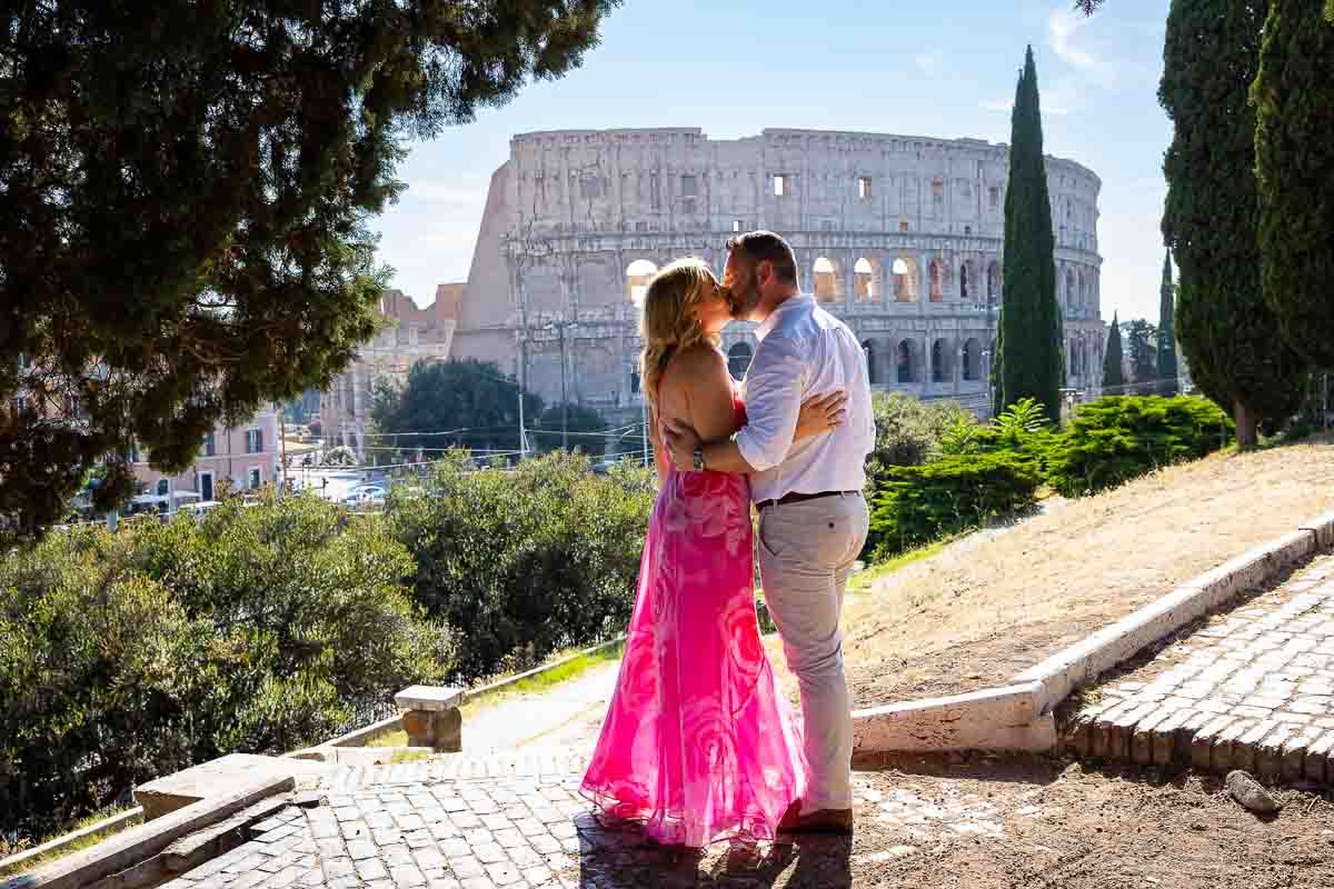 The she said yes moment. Couple kissing 