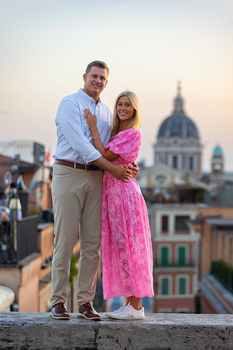 Final portrait picture taken in front of the roman skyline 