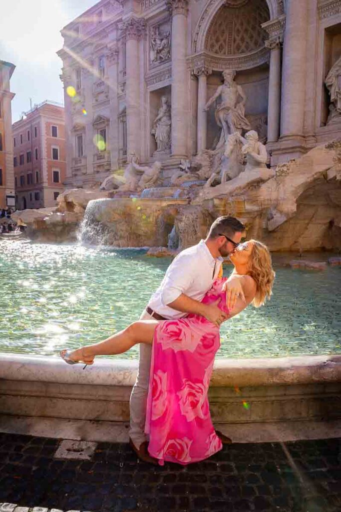 Trevi fountain photoshoot in Rome Italy