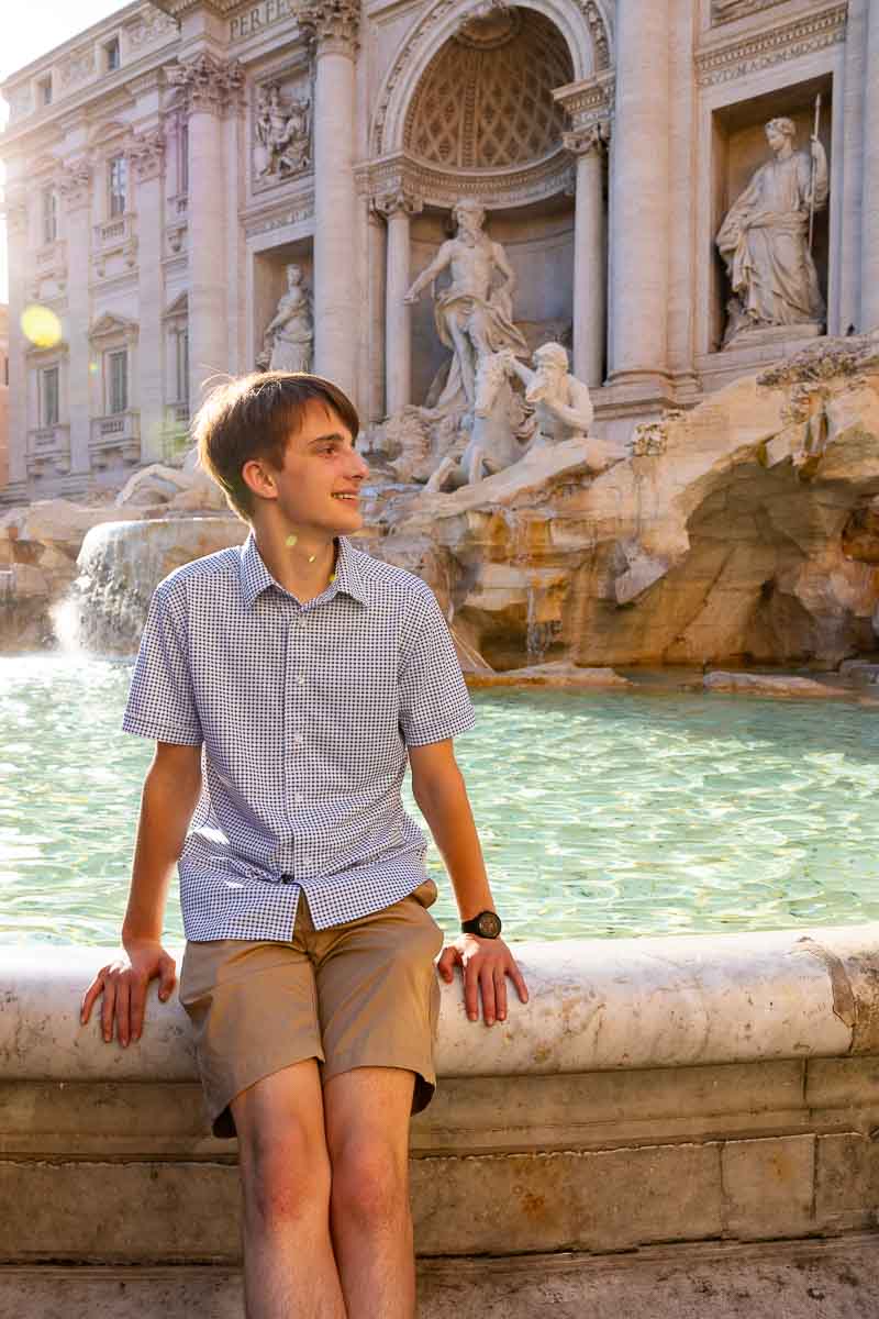 Senior pictures taken in Rome during a family photoshoot in the ancient city