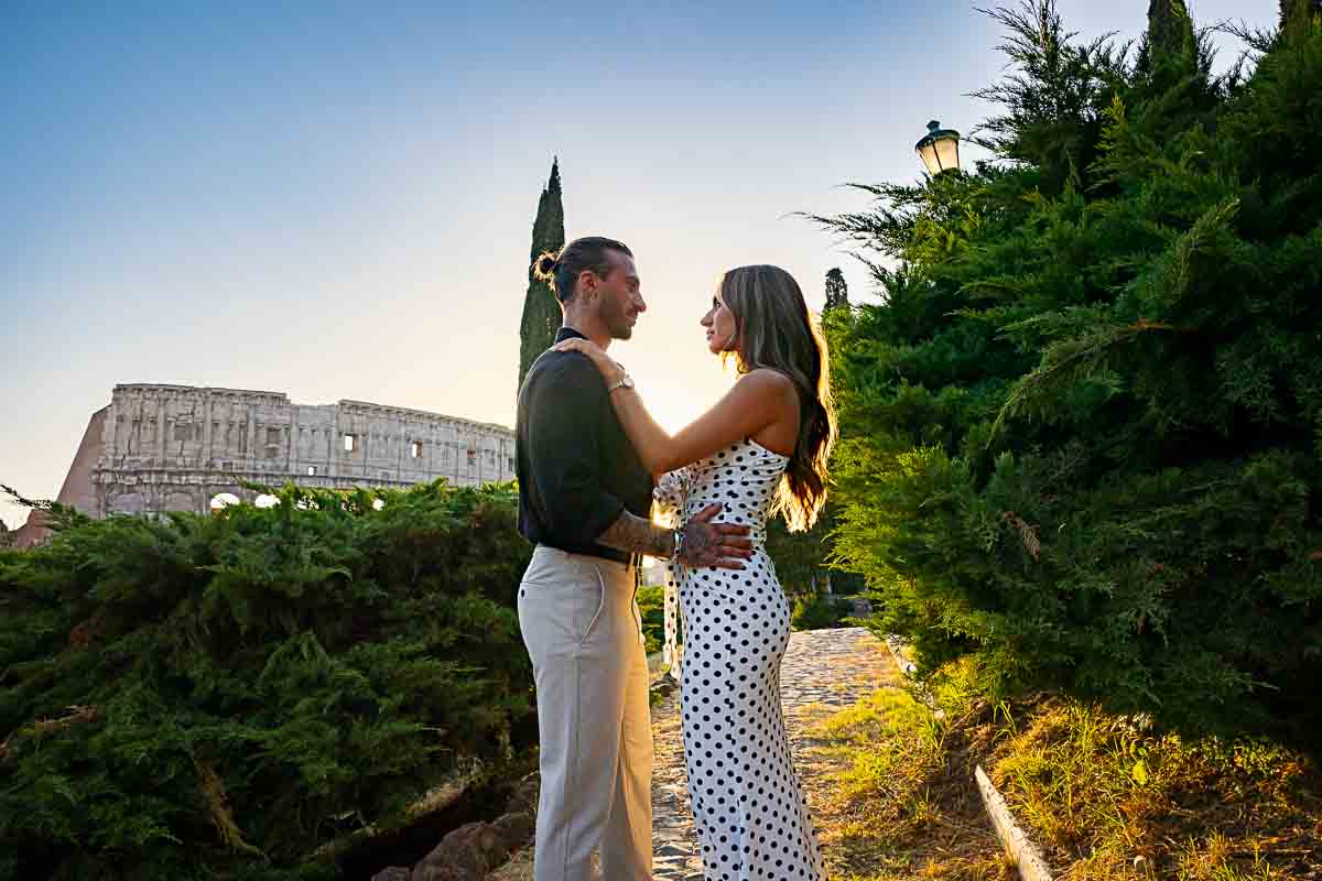 Engagement photo shoot at the Roman Coliseum 