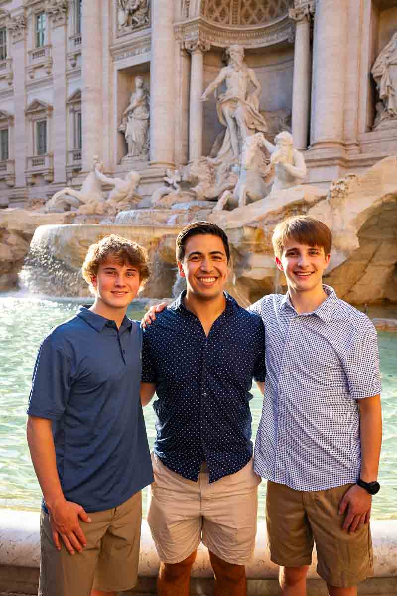 Group picture taken together in Rome Italy in one of Rome's most iconic locations