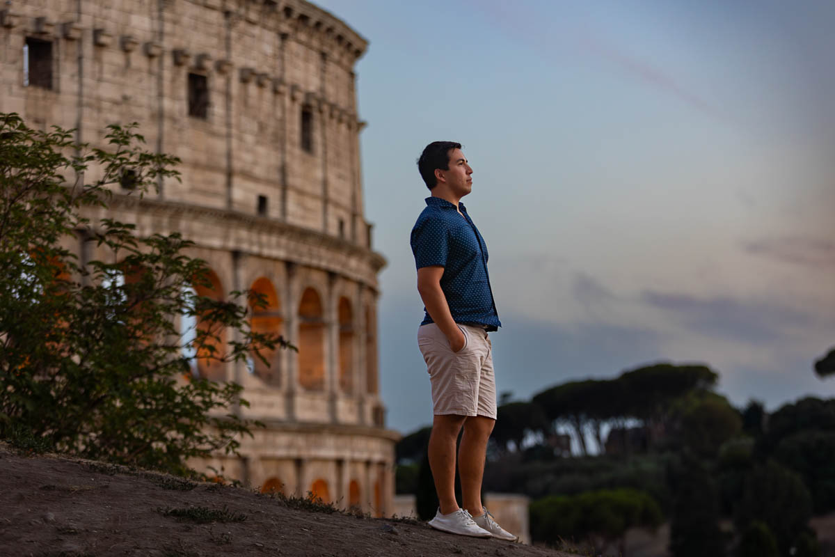 Sideway snapshot at the Roman Coliseum