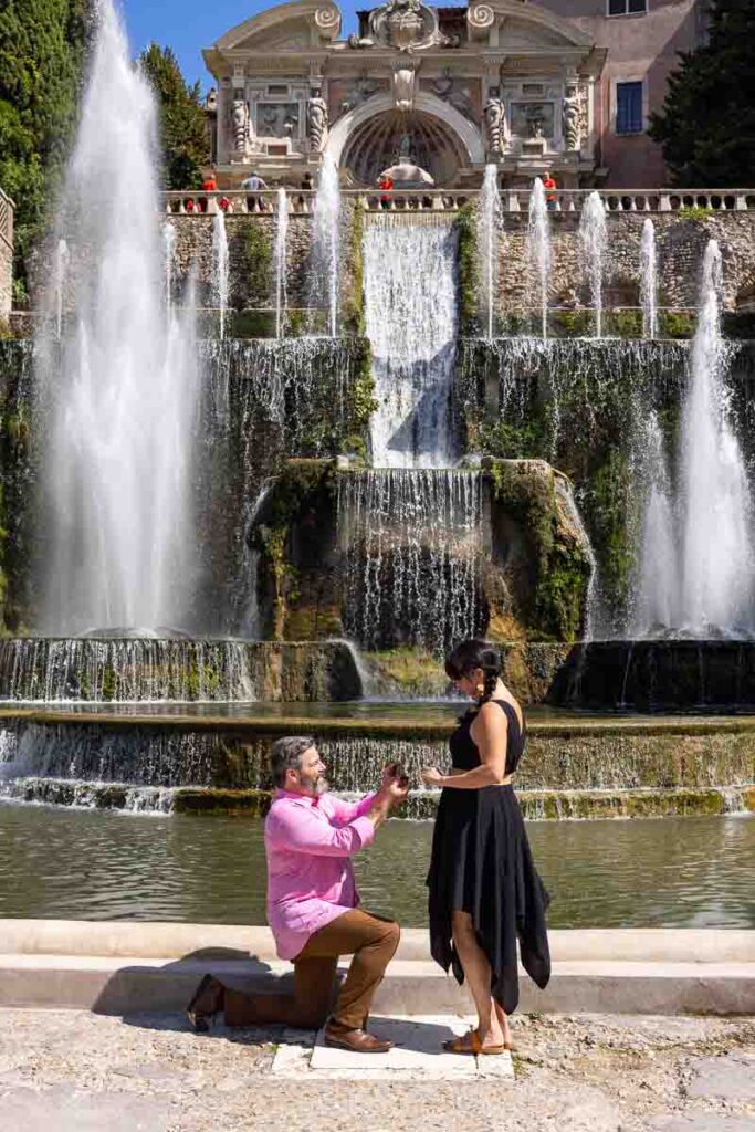 Tivoli Proposal at Villa d'Este in Italy