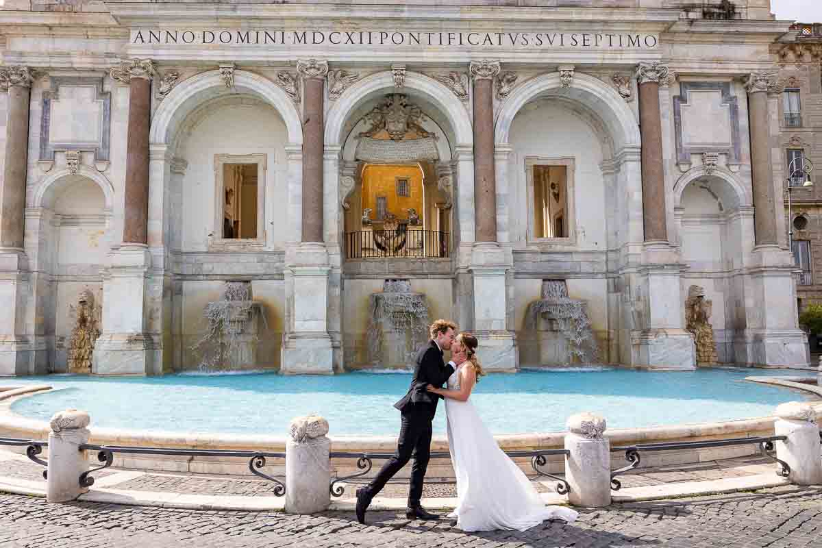 Photo shooting with the bride & groom during their Rome Wedding Photography and Videography 