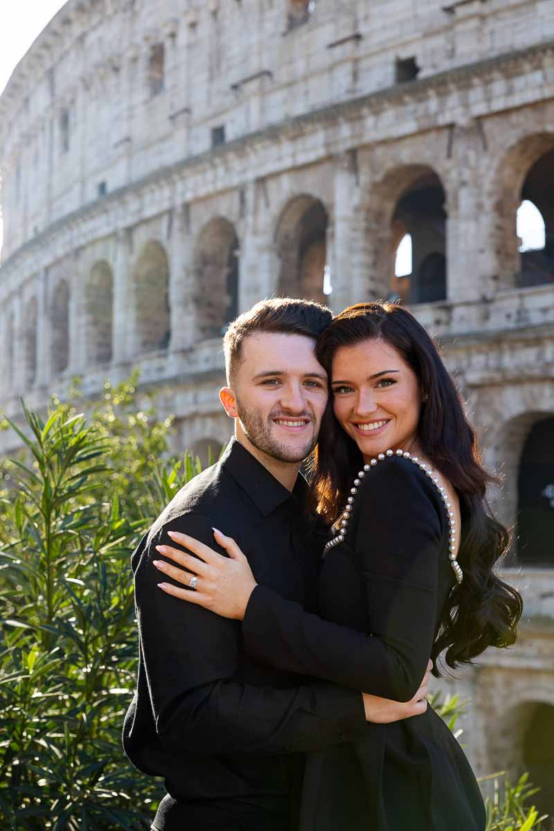 Colosseum photoshoot in Rome Italy during an early morning session with soft golden light 