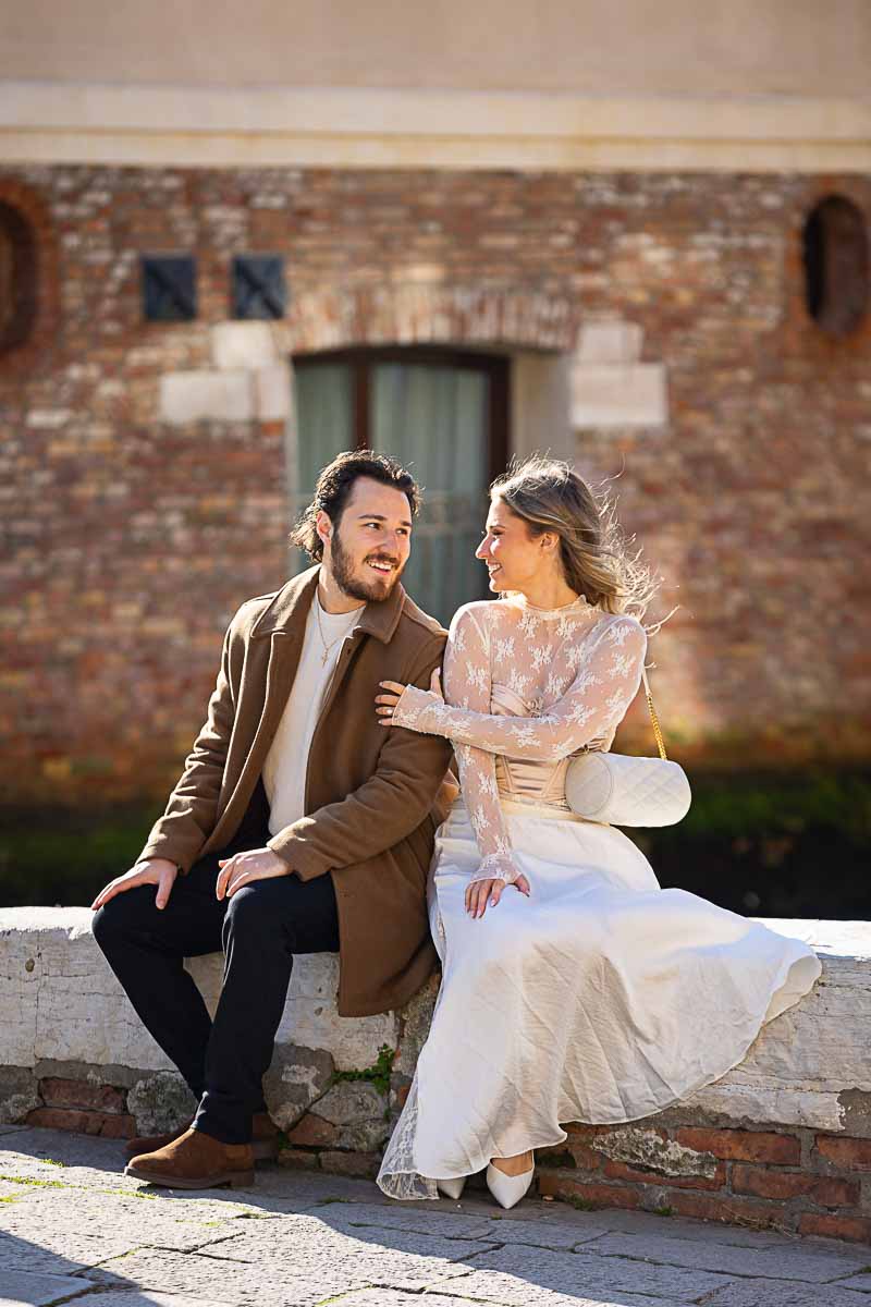 Couple portrait photographed in the late morning 