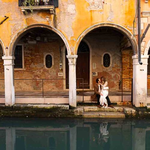 In Love in Venice during a couple photoshoot