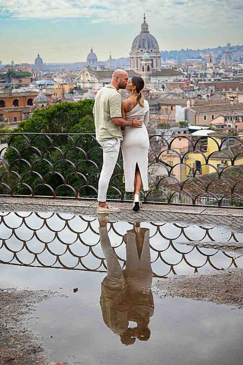 Photographed in Villa Borghese park on the terrace of Pincio outlook during a Rome photographer session 