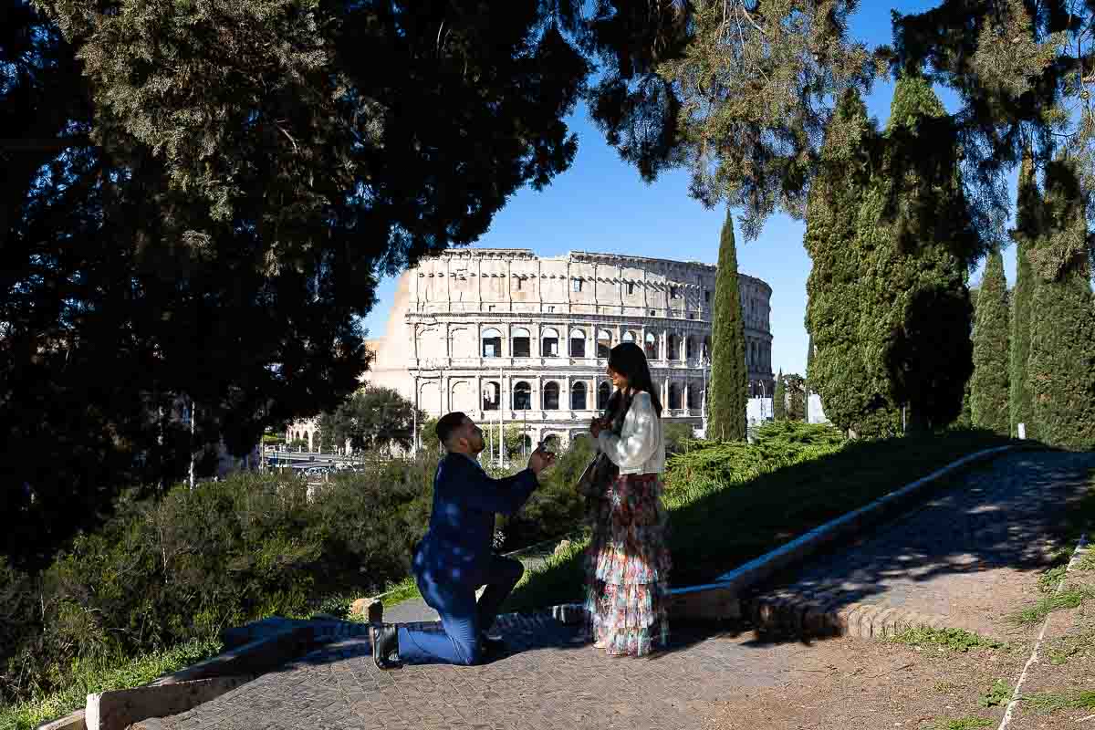 Colosseum Surprise Proposal Photography and Video